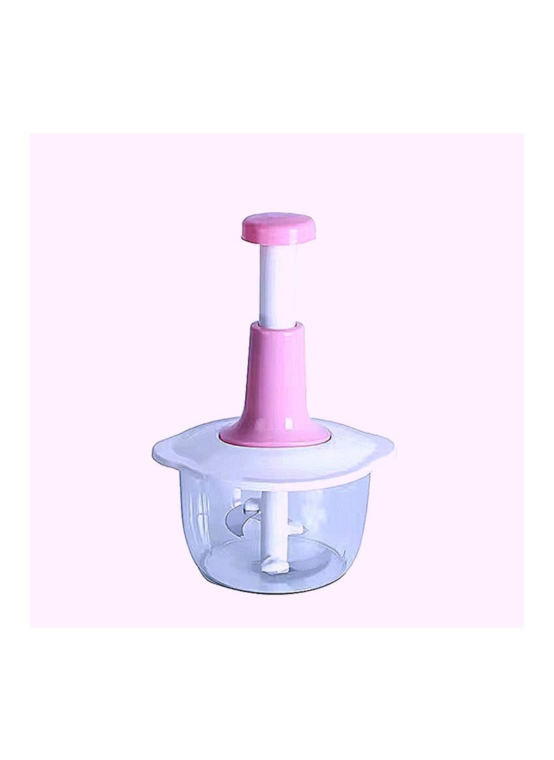 Generic - 1.5L Manual Food Processor - Salad Spinner Large Lettuce Spinner Kitchen Gadgets - Meat Masher - Express Hand Held Onion Chopper & Dicer for Baby Food, Garlic, Veggies - Image 1