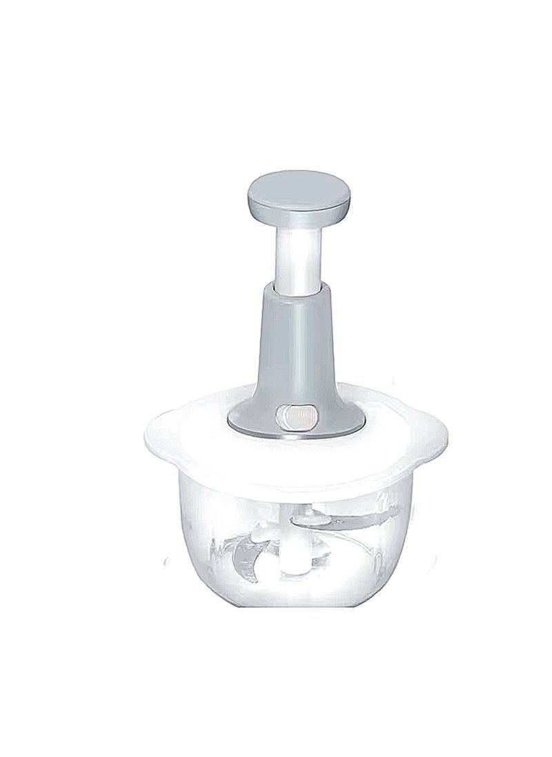Generic - 1.5L Manual Food Processor - Salad Spinner Large Lettuce Spinner Kitchen Gadgets - Meat Masher - Express Hand Held Onion Chopper & Dicer for Baby Food, Garlic, Veggies - Image 1