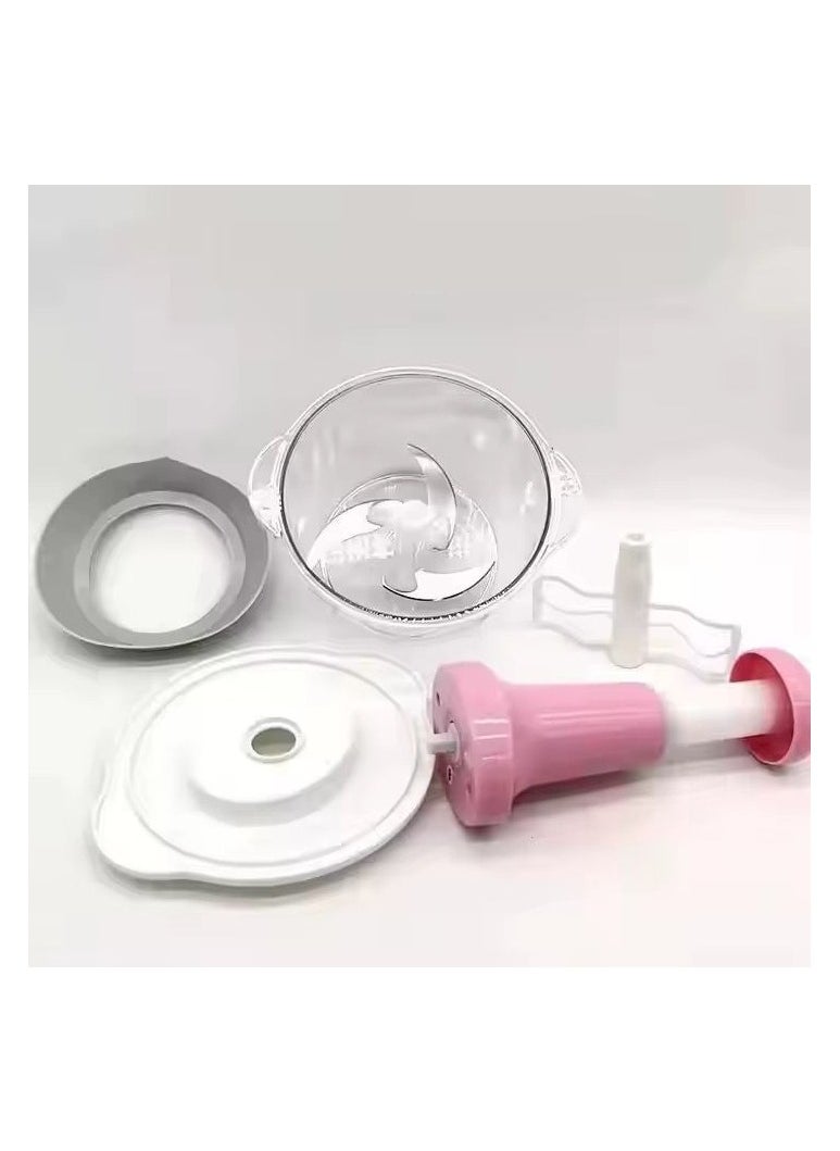 Generic - 1.5L Manual Food Processor - Salad Spinner Large Lettuce Spinner Kitchen Gadgets - Meat Masher - Express Hand Held Onion Chopper & Dicer for Baby Food, Garlic, Veggies - Image 1