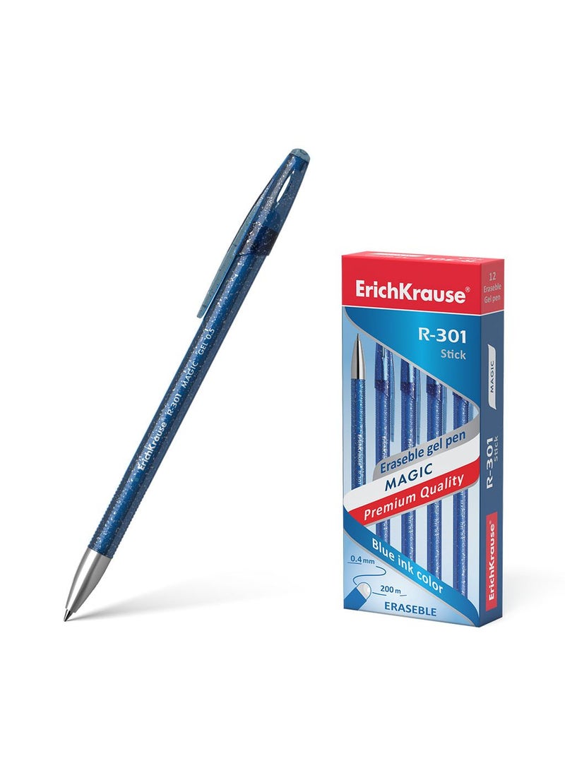 ErichKrause Erasable gel ink pen R-301 Magic Gel Stick 0.5, ink color: blue (box 12 pcs.)