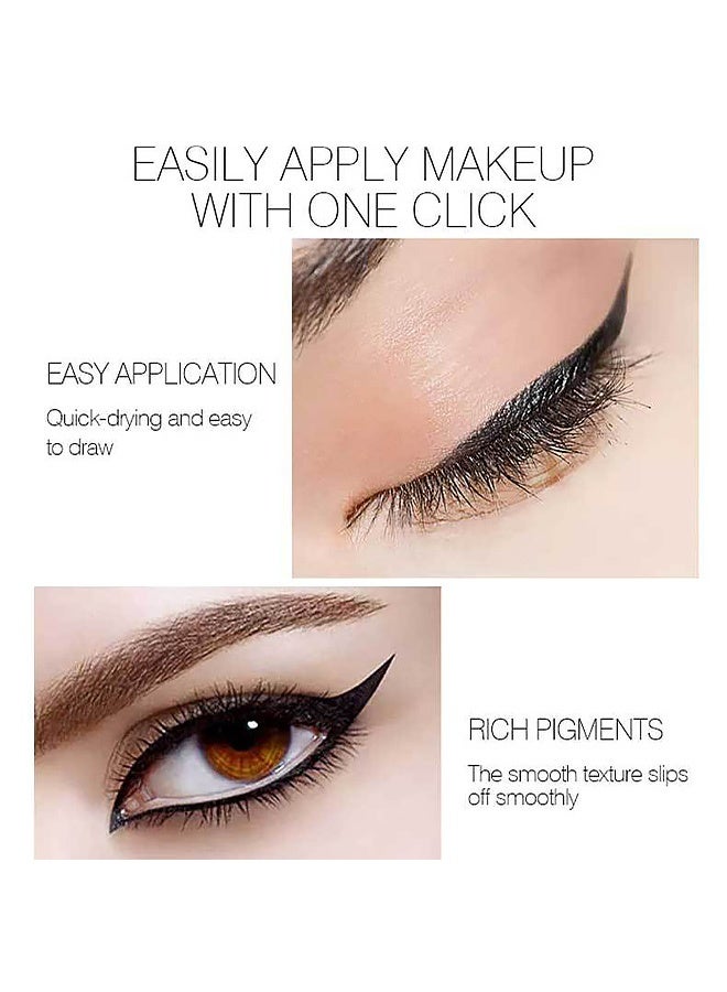 يابوليان كحل سائل مقاوم للماء، كحل مات مقاوم للتلطخ مع رأس فرشاة فائقة الدقة، تركيبة سوداء مكثفة لإطلالات عيون جريئة - Image 3