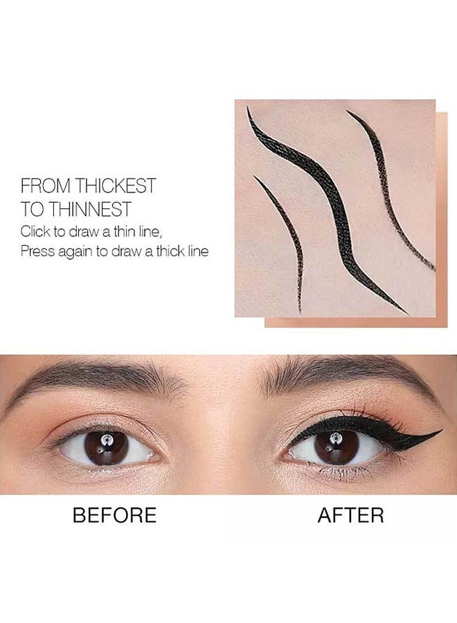 يابوليان كحل سائل مقاوم للماء، كحل مات مقاوم للتلطخ مع رأس فرشاة فائقة الدقة، تركيبة سوداء مكثفة لإطلالات عيون جريئة - Image 4