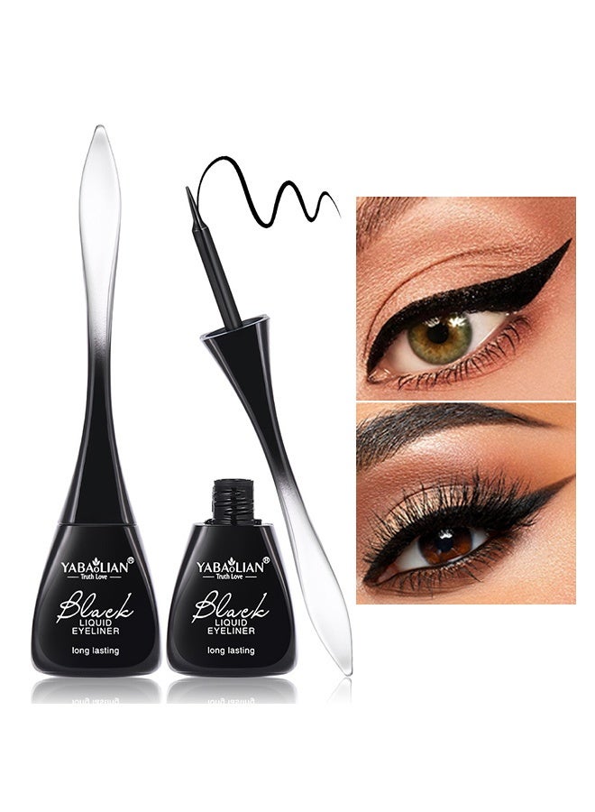 يابوليان كحل سائل مقاوم للماء، كحل مات مقاوم للتلطخ مع رأس فرشاة فائقة الدقة، تركيبة سوداء مكثفة لإطلالات عيون جريئة - Image 1