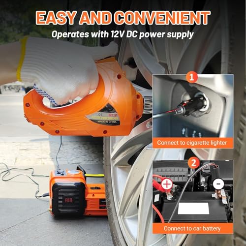 E-HEELP EHEELP Electric Car Jack Kit 5 Ton 12V Hydraulic Car Jack Lift with Electric Impact Wrench for SUV MPV Sedan Truck Lifting Range 61177 Inch Change Tires Garage Repair - Image 3
