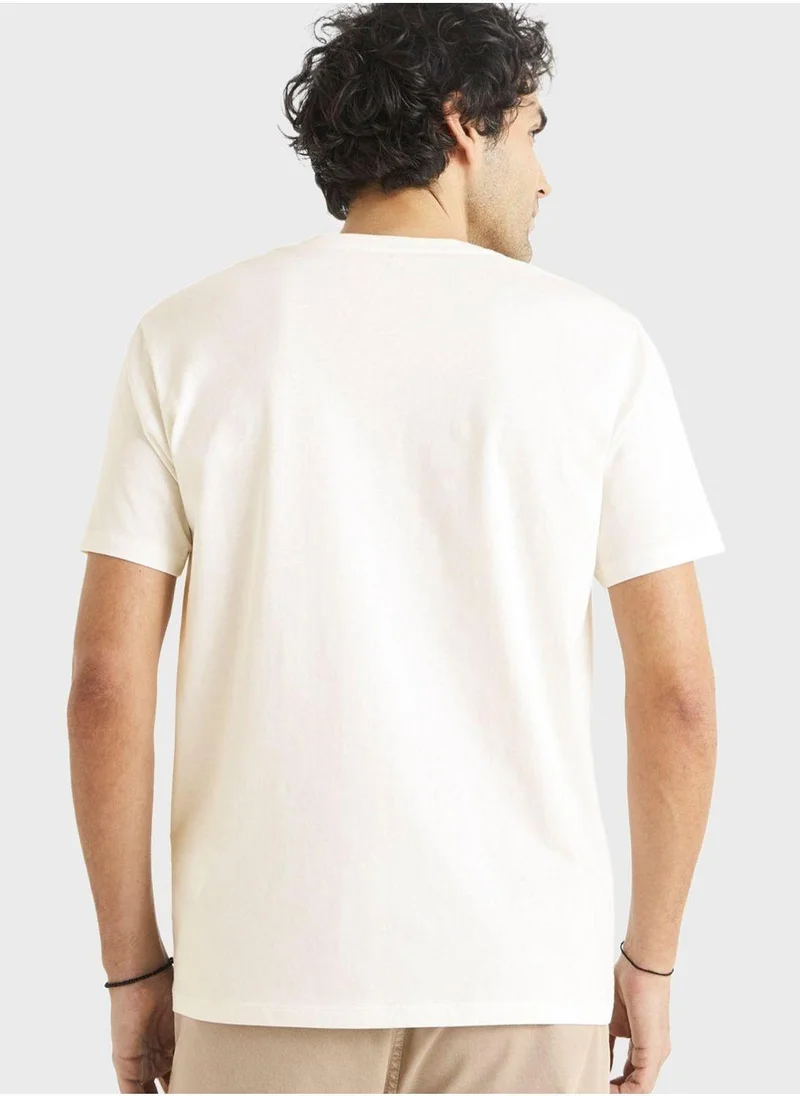 Celio Slogan Crew Neck T-Shirt