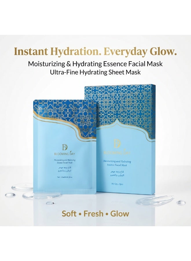 Blooming Day Moisturizing Skincare Bundle | 5-Step Daily Hydration Routine | Cleanser, Toner, Essence Serum, Face Cream & Hydrating Sheet Mask | 5-Piece Set - Image 5