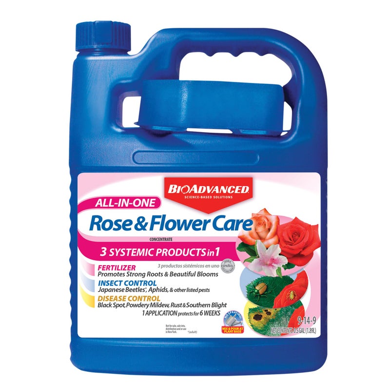 BioAdvanced All-In-One Rose and Flower Care Fertilizer, Concentrate, 64 oz - Image 1