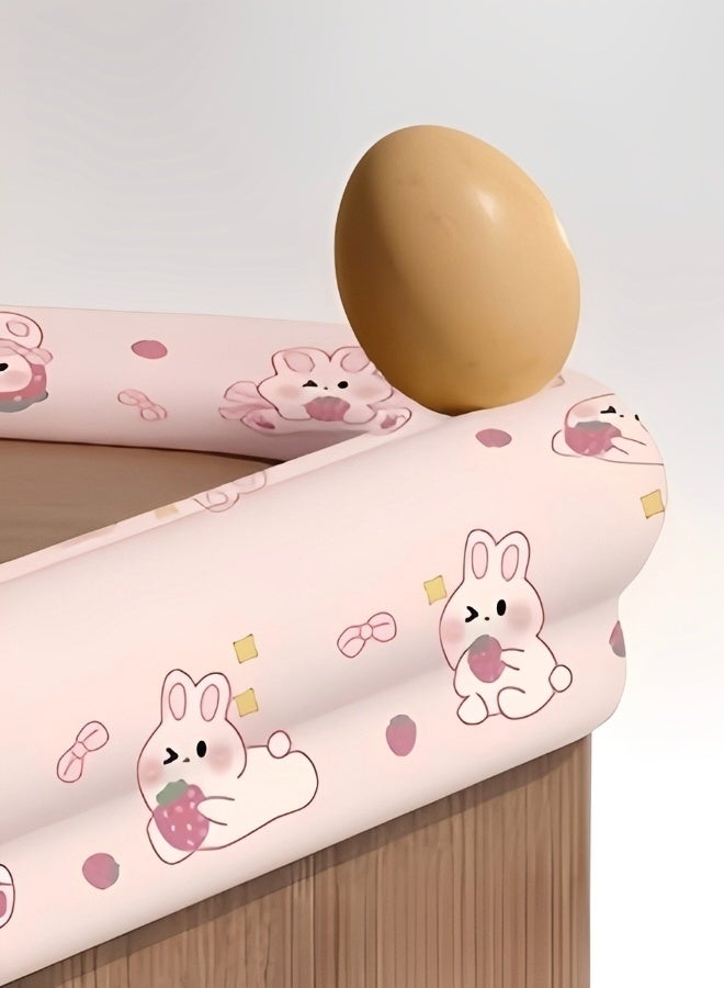6.6ft Baby Foam Edge Bumper Protector Pink Bunny Pattern Soft Safety Furniture Fireplace Table Corner Guard Non-Toxic Childproof Strip - Image 3
