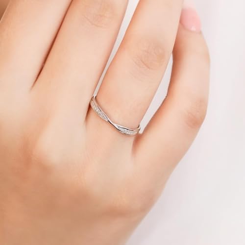 ZAVYA 925 Sterling Silver Ring for Women | Rhodium Plated, Adjustable | Gift for Women & Girls | With certificate of Authenticity and 925 Hallmark - Image 3