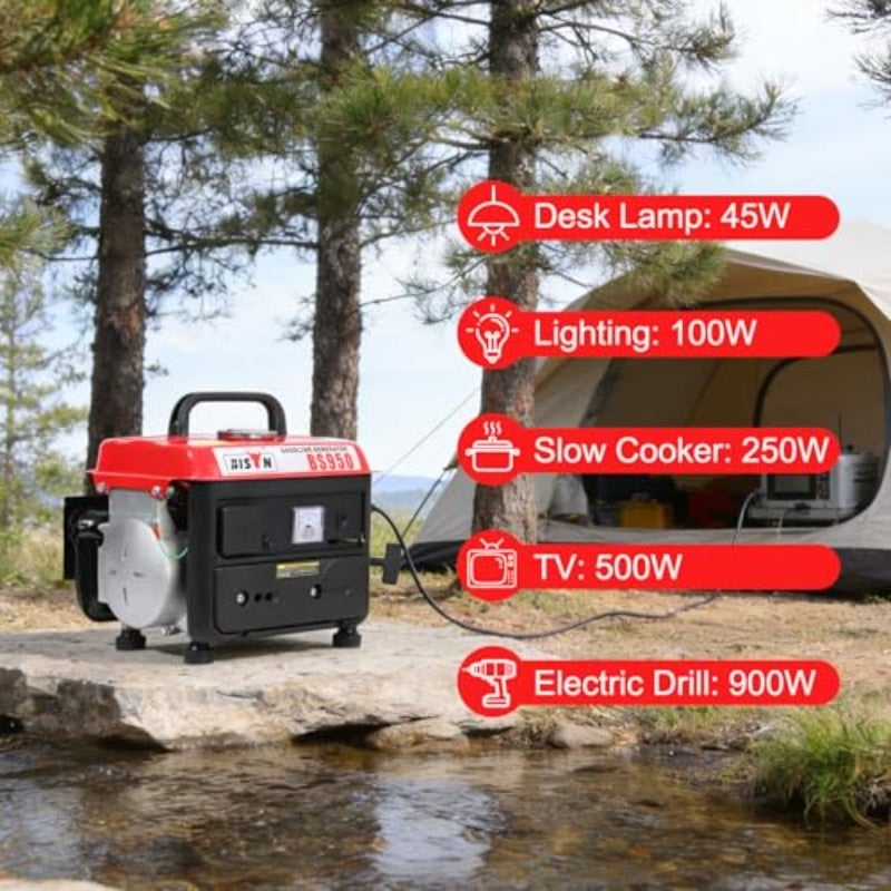Gasoline Generator Peak 700W Mini Power Station Portable Camping Power Station Ultra Lightweight 2 Stroke AC DC - Image 4