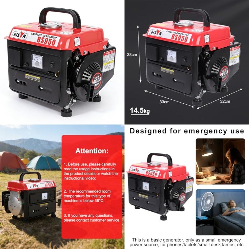 Gasoline Generator Peak 700W Mini Power Station Portable Camping Power Station Ultra Lightweight 2 Stroke AC DC - Image 1
