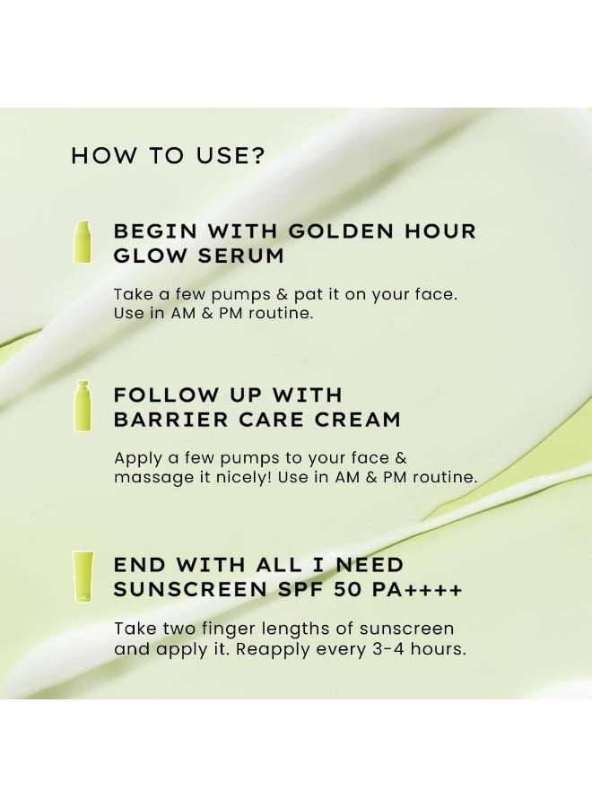 Hyphen Daily Face Care Regime for Combination & Oily Skin | 3 Step Facial Kit Routine with Face Serum, Cream & Sunscreen SPF 50 To Control Excess Oil & Improve Skin Barrier - Image 3