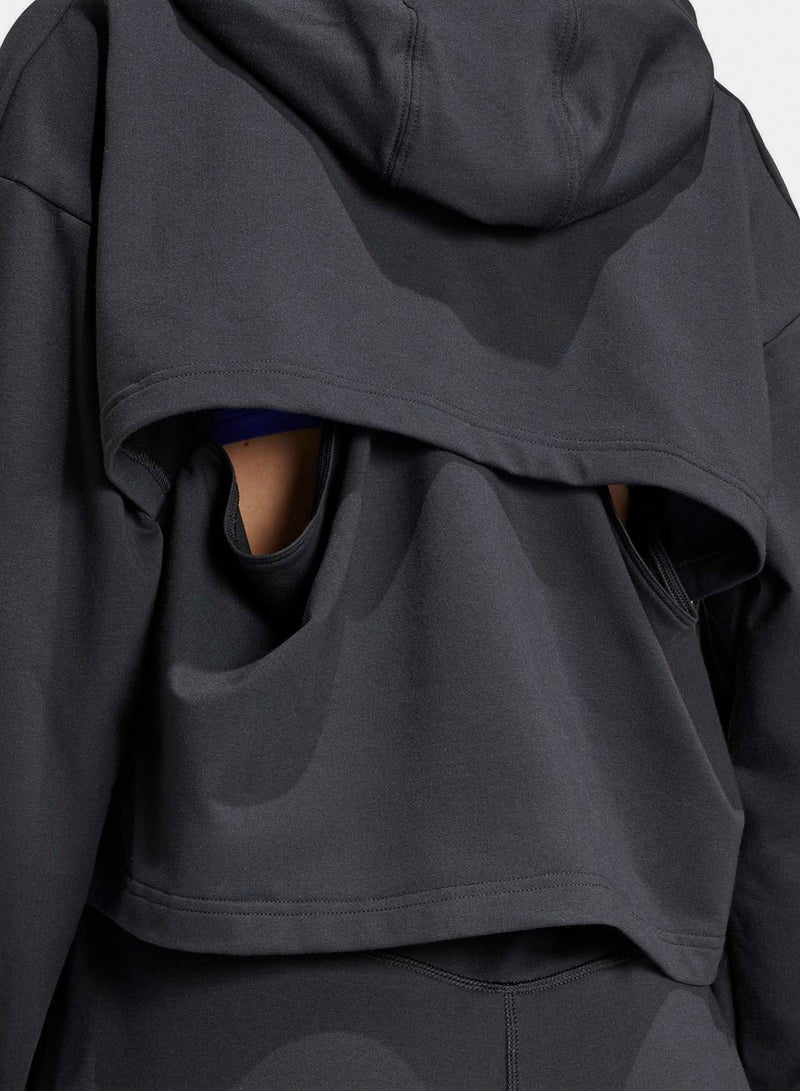 Adidas Primelift Loose Fit Back Ventilation Hoodie - Image 4