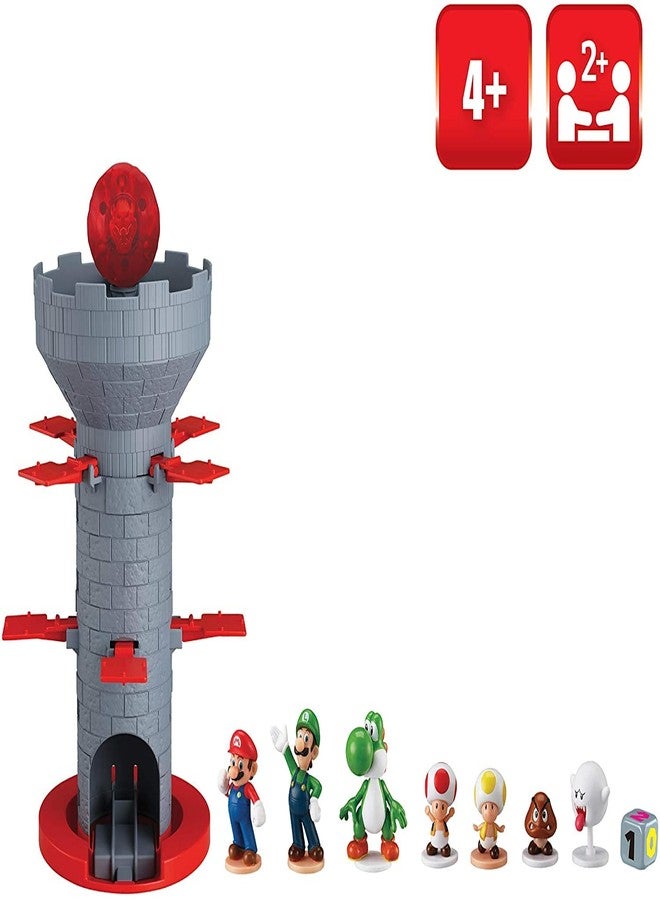 Epoch Games Super Mario Blow Up! Shaky Tower Balancing Game - Tabletop Skill and Action Game with Collectible Super Mario Action Figures (Pack of 6) - Image 2
