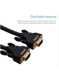 PrimeX Plus Prolink PR-V001 1.5 Meter VGA Cable, EMI Filtered Gold Tip Braided VGA Cable  - Image 5