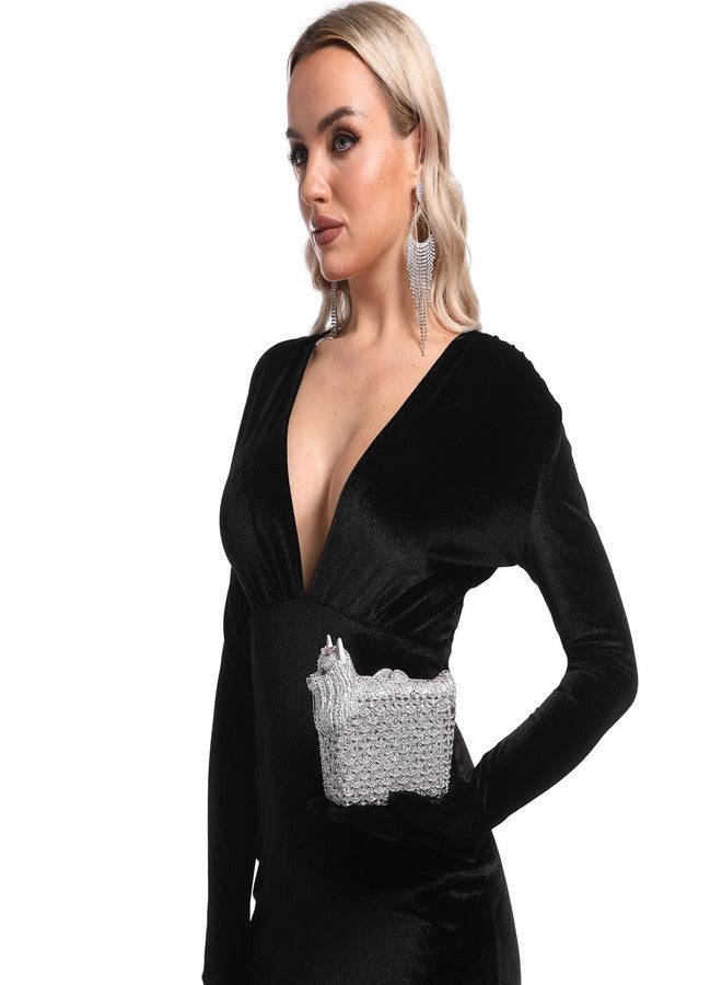 Boutique De FGG حقيبة يد صغيرة مرصعة بالكريستال من بوتيك دي إف جي جي للنساء، مناسبة للمناسبات الرسمية والسهرات، بتصميم كلب بودل مرصع بأحجار الراين، لون ذهبي وردي. - Image 2
