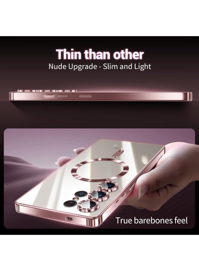 ACLIX Magnetic Case for Samsung S26 Ultra, Case Clear, [Compatible with Magsafe, Built-in Camera Lens Protector] | Pink - Image 2