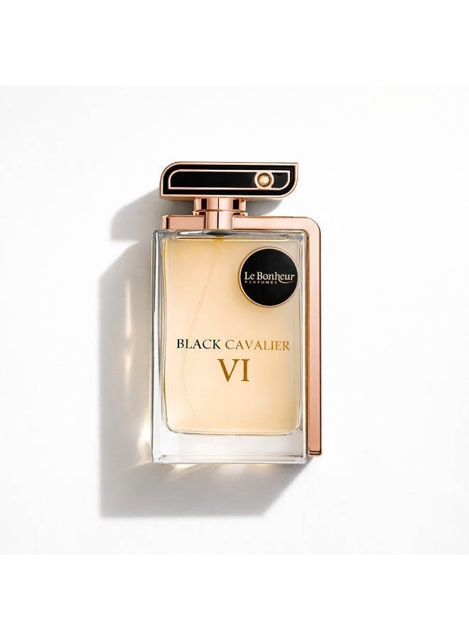 كافاليير بيرفيوم لي بونهور بلاك كافالير VI عطر للجنسين 100 مل برائحة خشبية تابليه فاخرة مع البرغموت والزنجبيل والبنفسج والميرمية وخشب الأرز وخشب الصندل والباتشولي عطر طويل الثبات فاخر للرجال والنساء - Image 2