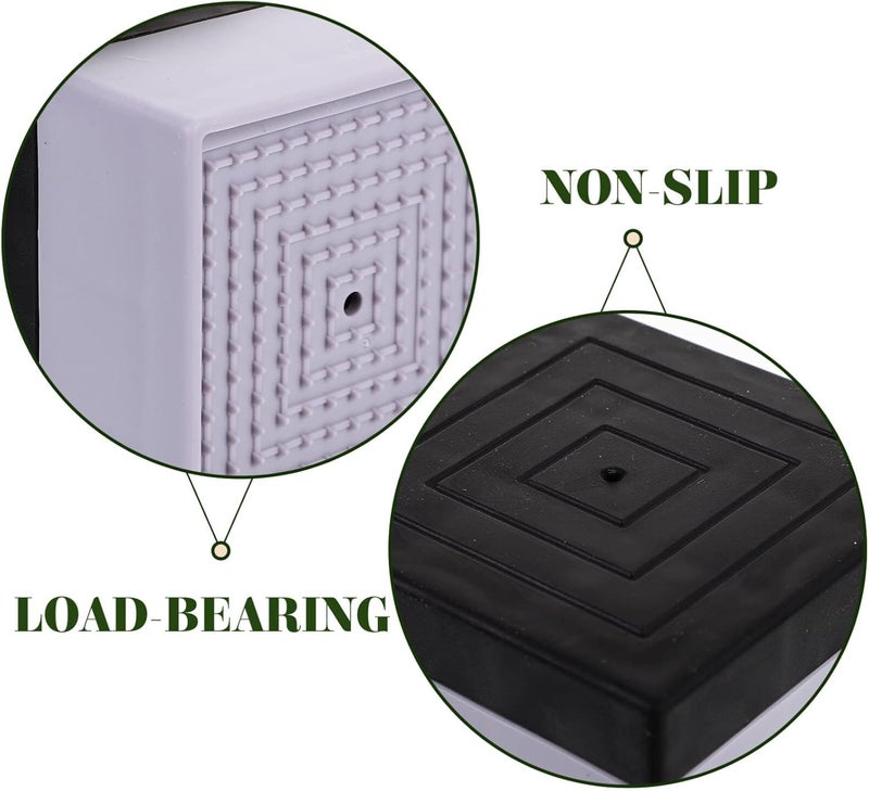 Homoyoyo 4pcs Heavy Duty Bed Risers Non- Furniture Elevators for Sofa Table Couch and Chair Stability Support Suitable for Home Appliances and Cabinets - Image 2