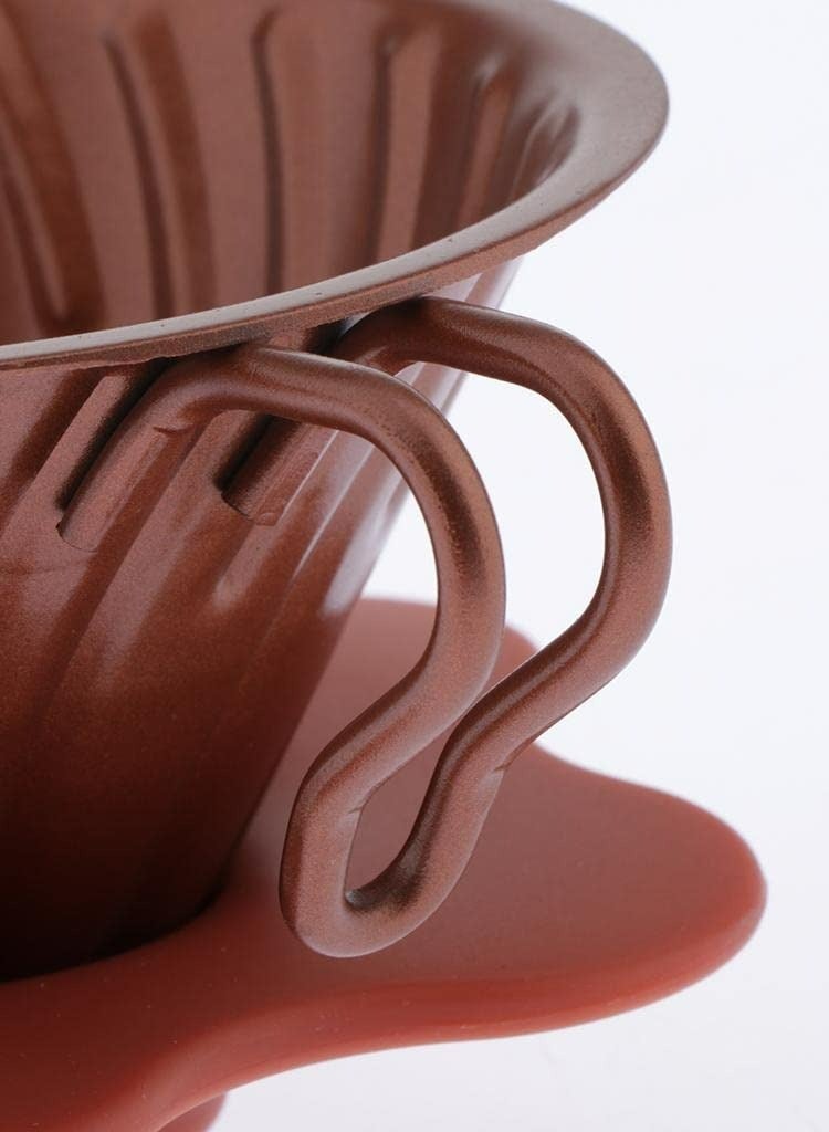 Diguo V60 الفولاذ المقاوم للصدأ صب أكثر من مخروط القهوة المنقط حامل مرشح الكأس V60 منقط القهوة المعدني - Image 2