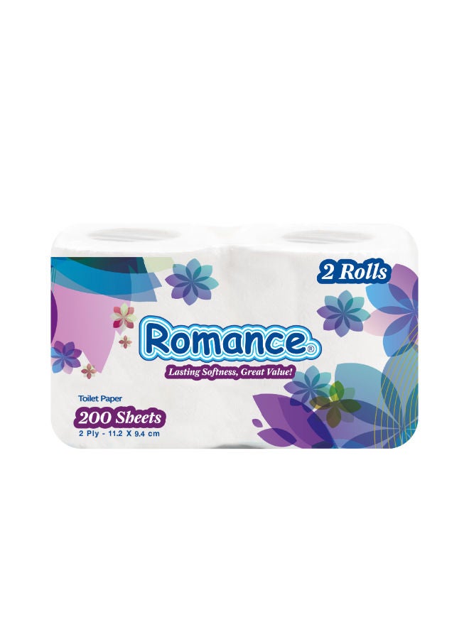 200 Sheets Toilet Paper -  2 Rolls