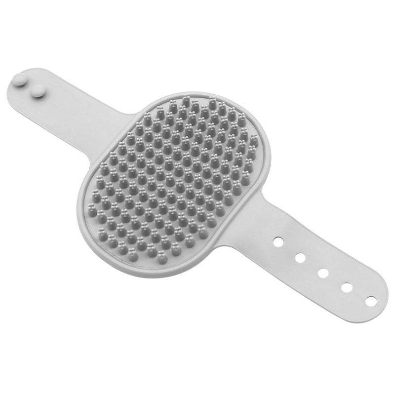 Cross-border Pet Bath Brush Silicone Dog Bathing Artifact Gloves Massage Brush Cat Brush Tools Cleaning Supplies Gray (plum blossom brush)