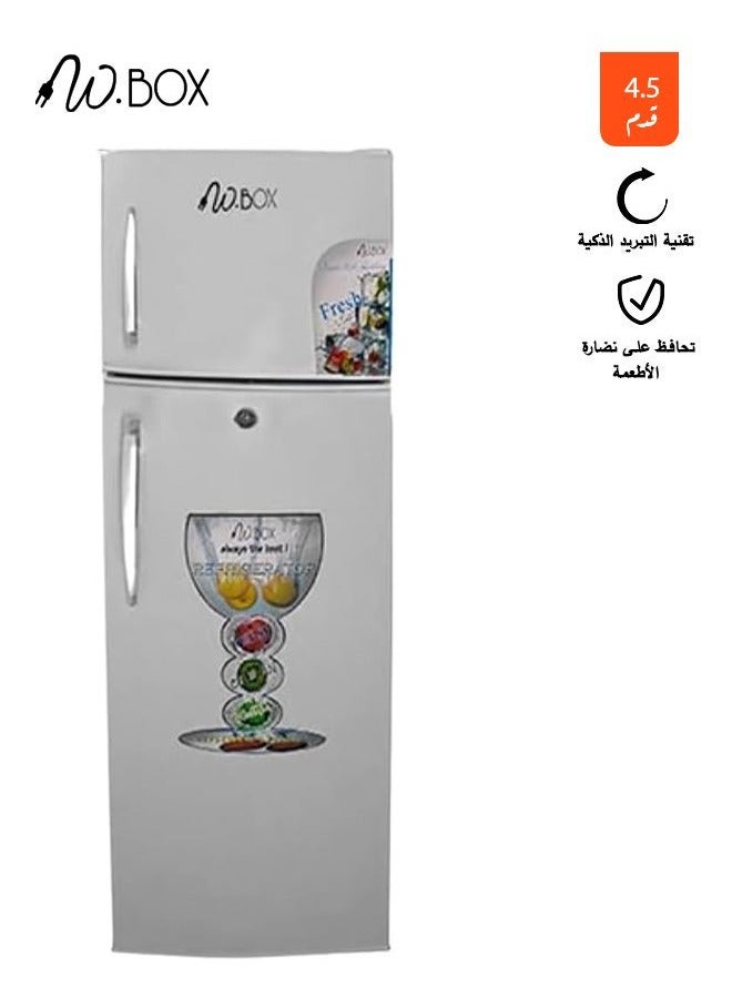 دبليو بوكس ثلاجة بابين - 4.5 قدم - 128 لتر - فضي - WBR138-SL - Image 1