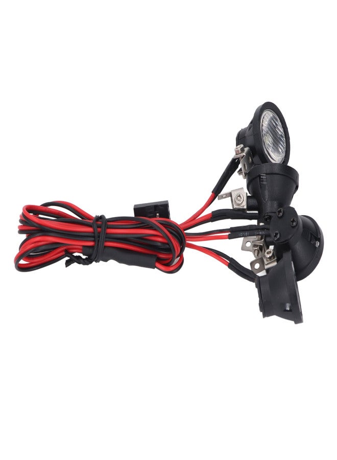 مصباح LED للسيارة RC 4LED مصابيح أمامية دائرية عالية السطوع لسيارة 1/10 RC كراولر ل Axial ل SCX10 90046 ضوء أبيض - Image 2