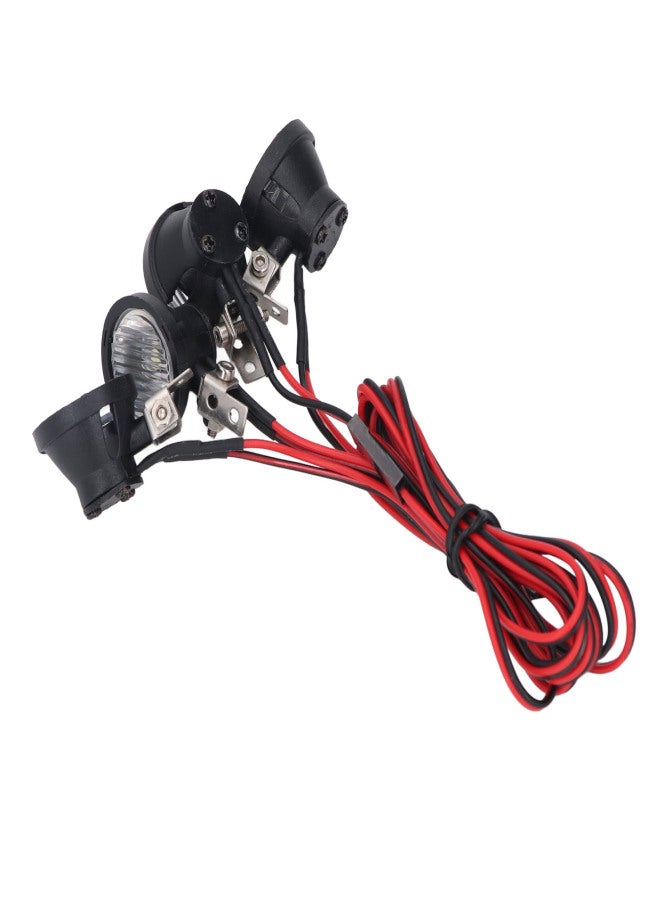 مصباح LED للسيارة RC 4LED مصابيح أمامية دائرية عالية السطوع لسيارة 1/10 RC كراولر ل Axial ل SCX10 90046 ضوء أبيض - Image 5