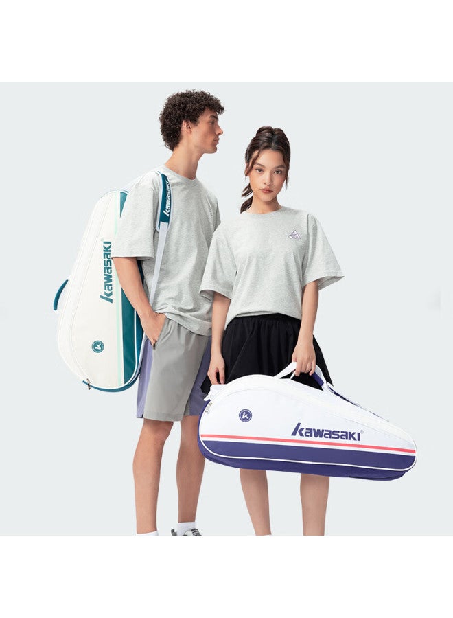 Kawasaki حقيبة بادل كبيرة السعة متعددة الوظائف محمولة باليد حزام كتف واحد حقيبة عبر الجسم 3-pack C8368 بيج أخضر - Image 3
