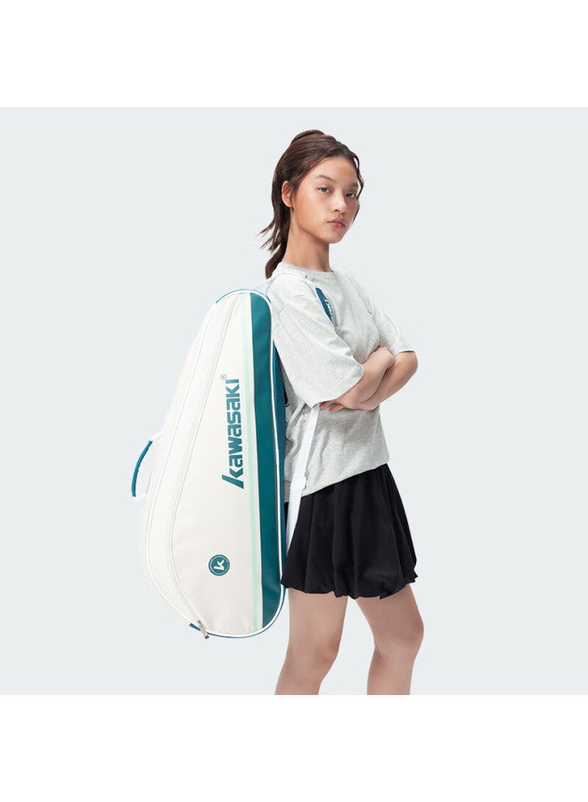 Kawasaki حقيبة بادل كبيرة السعة متعددة الوظائف محمولة باليد حزام كتف واحد حقيبة عبر الجسم 3-pack C8368 بيج أخضر - Image 4