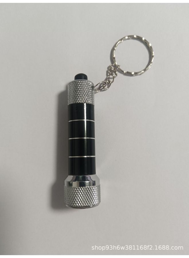 Aluminum Alloy 5LED Portable Small Flashlight Mini Travel Convenient Keychain Light Manufacturers Wholesale-Color:Black  - Image 1