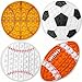 QETRABONE 4 Pcs Fidget Toys Sports Push Bubble Pop Fidget Sensory Toy Football Basketball Baseball Rugby Squeeze Toys Set for ADHD Autism Stress Relief Toy Gift - Image 3