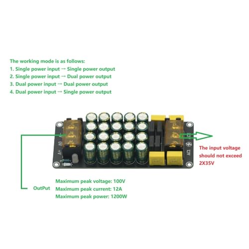 GODIYMODULES 1200W Dual Power Supply Rectifier Filter Power Amplifier Rectifier Filter Board Module - Image 3