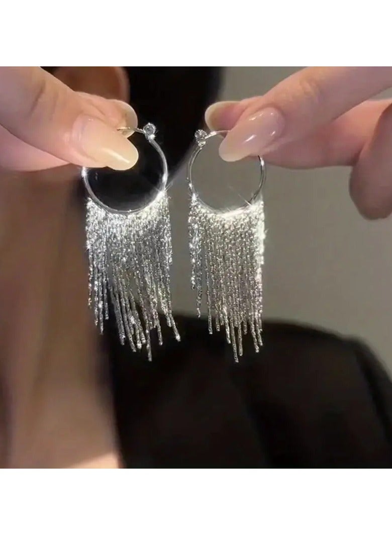 Goolsky زوج من أقراط هووب بتصميم أنيق ومطلي بالذهب - أسلوب عصري وبسيط، نحاس مع دعامات من الفولاذ المقاوم للصدأ، مثالي للملابس غير الرسمية، أقراط مبتكرة - Image 5