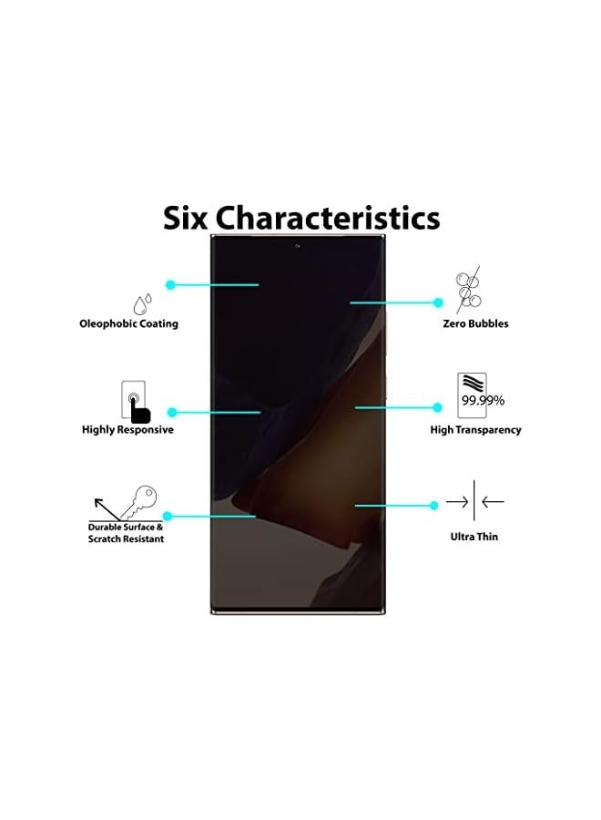 بروماس واقي شاشة متوافق مع هاتف Galaxy Note20 Ultra 5G / Note20 Ultra Privacy HD، واقي شاشة TPU مرن مضاد للتجسس [تغطية كاملة] - Image 2