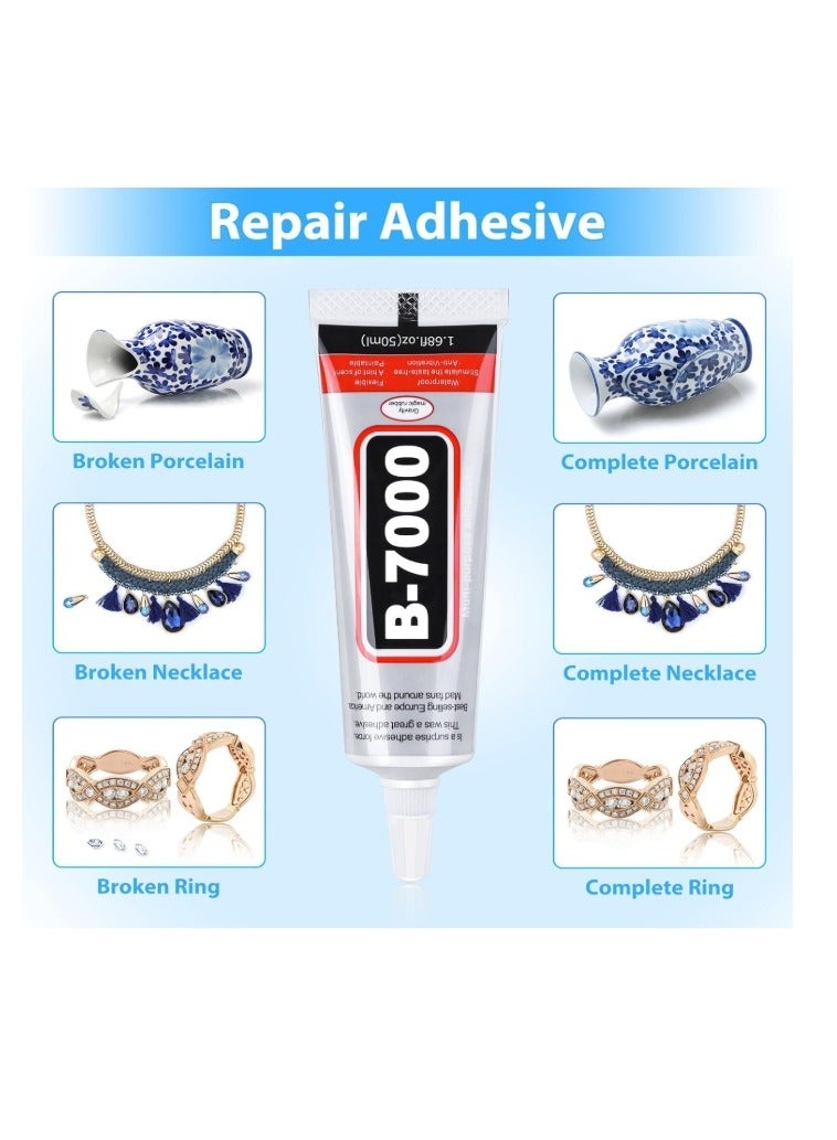Generic B-7000 Super Glue 118 ml, Industrial-Strength Adhesive for Rhinestones, Crafts, Clothing, Shoes, Fabric, Jewelry, Electronics, Wood, Rubber, Leather.  - Image 1