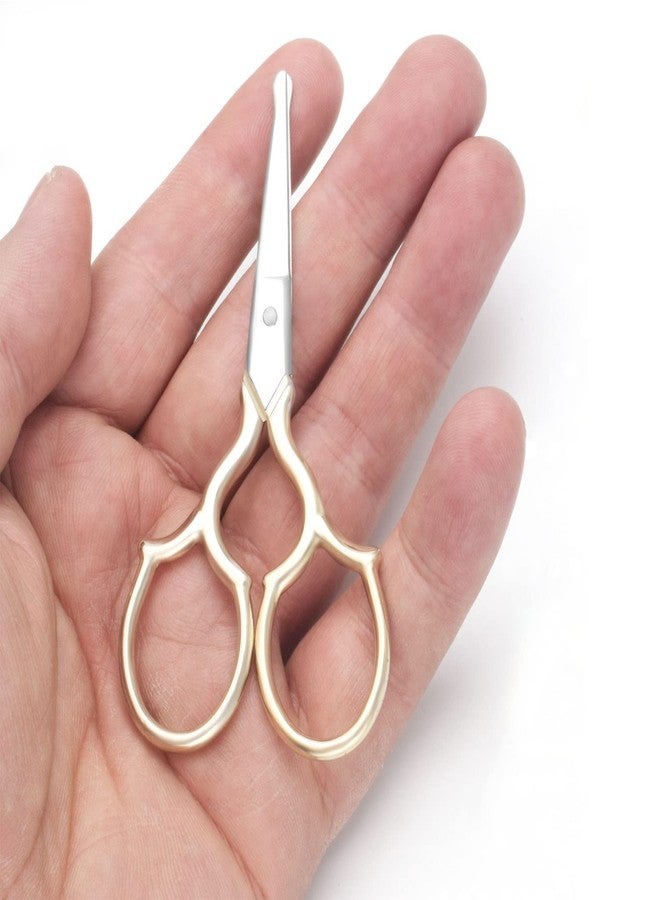Yutoner Embroidery Scissors - Stainless Steel Sharp Sewing Shears for DIY Craft, Art Work, Needlework, Cross Stitch (Gold Safety - 3.7 Inch) - Image 4