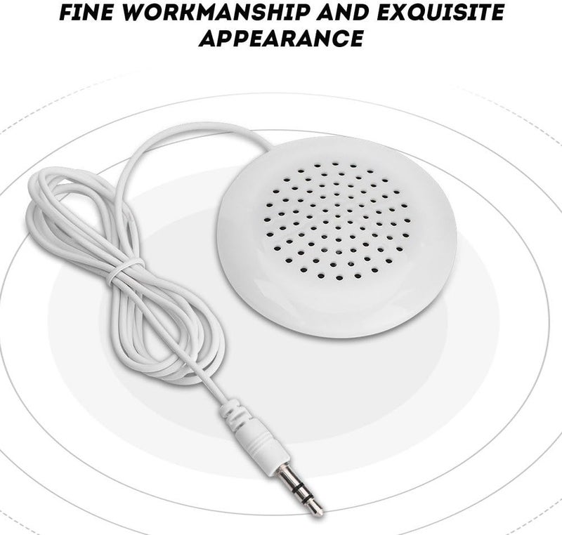 Ashata Portable Pillow Speaker, Mini Stereo Speaker with 3.5mm Aux Plug for MP3 Phone, CD Player, etc (White) - Image 5