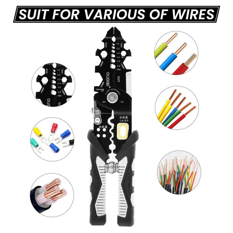 REMICH Wire Stripper 25 in 1 Wire Stripping Tool Multifunctional Hand Tool For Cable Stripper Professional Electrician Pliers Tool For CuttingStrippingShearingClamping - Image 2