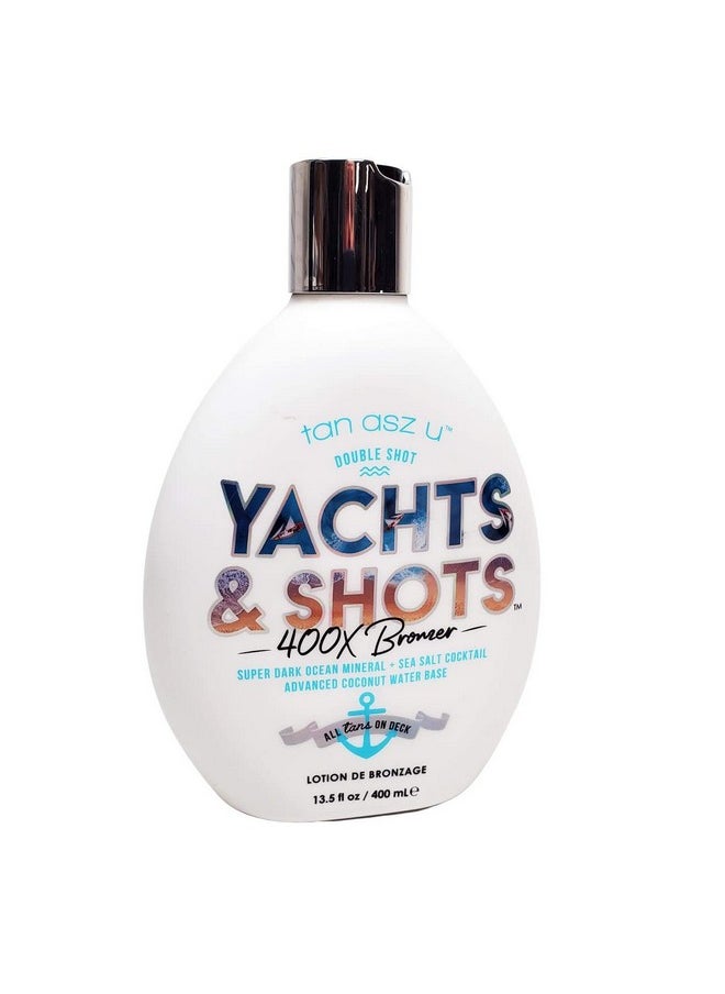 Tan Asz U Yachts & Shots 400X Double Shot Bronzer Super Dark Ocean Mineral & Sea Salt Cocktail 13.5Oz  - Image 2