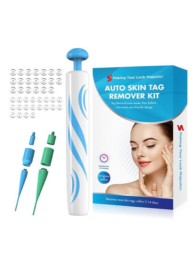 Generic - Chicken Eye Wart Remover Skin Tag Remover,Peel Removing and Redundant Pen Painless Remover Pen,Skin Removal Kit Tools with 40 Micro and Regular Bands Easy Device to Remove (2mm-8mm) - Image 1