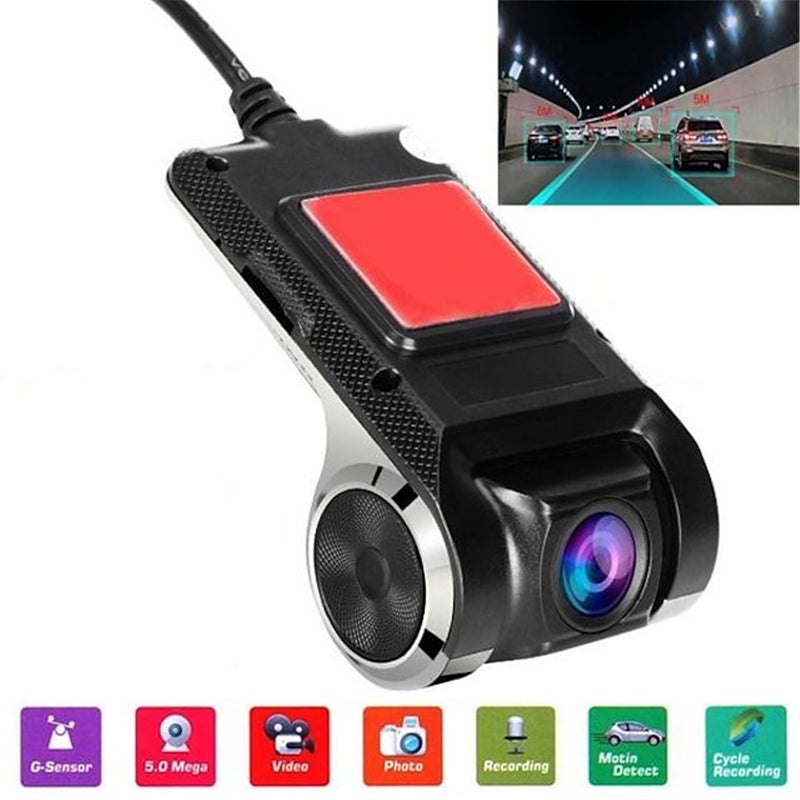 كاميرا لوحة القيادة USB لسيارة التنقل الأندرويد مسجل القيادة DVR كاميرا لوحة القيادة مع نظام مساعد ADAS زاوية عريضة 170 درجة تدعم الرؤية الليلية والتسجيل المتواصل - Image 5