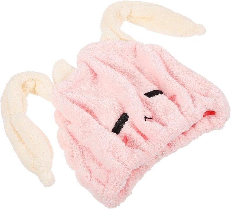 Cute Hair Dry Towel Wrap Cap Thick Absorbent Quick Drying Hair Towel and Moms for Bath and Travel - Image 1