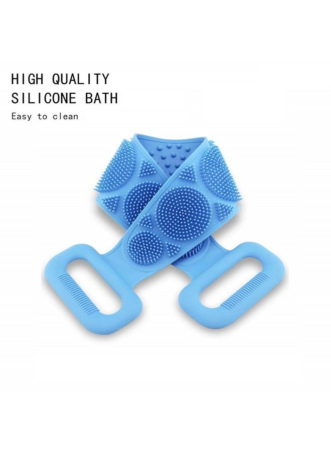 CONSONANTIAM Silicone Body Back Scrubber Bath Brush - Blue | Dead Skin Cells Removing Brush For Men and Women | With Soft Bristles For Gentle Body Cleansing - Image 2