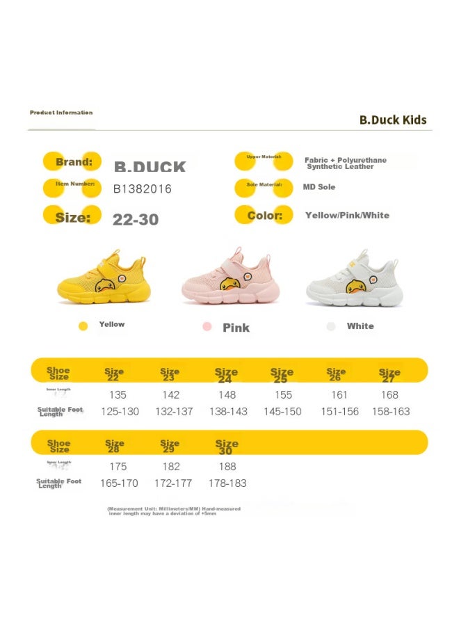 B.duck Children's Casual Sports Shoes, Boys And Girls Lightweight Mesh Functional Sneakers, 2016 Pink, Size 22 - Image 5