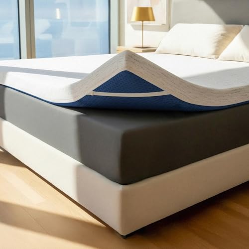 ViscoSoft 2 Inch Memory Foam Mattress Topper Twin Select High Density Ventilated Mattress Pad Premium Removable Rayon Cover