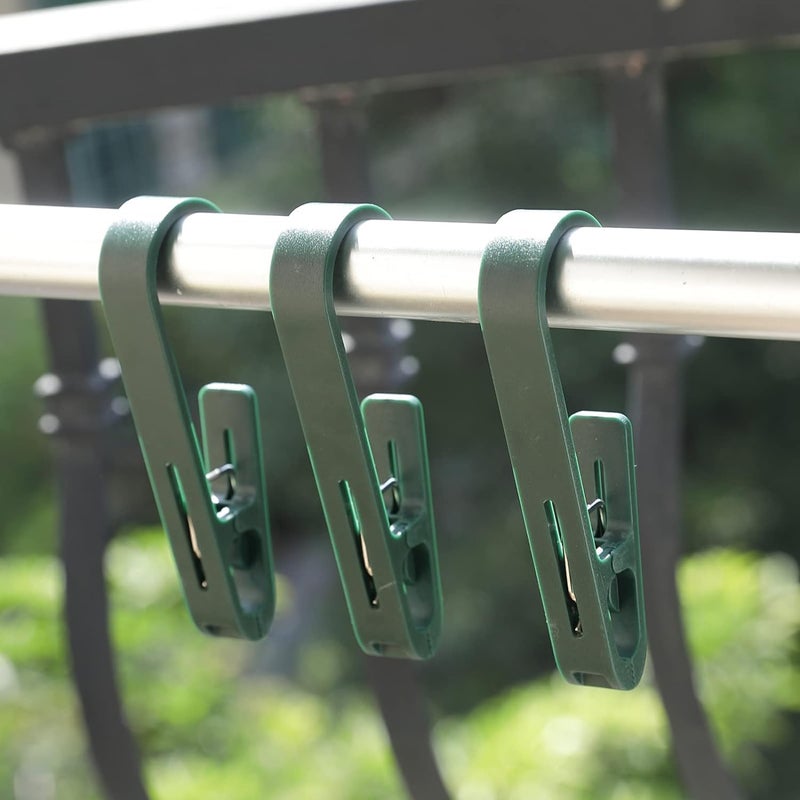 Kuber Industries Kuber Industries Multipurpose Bar Hooks Pins for Laundry Kitchen WardrobeSuperior Quality ABSDurable Strong GripEasy to Use77024gPack of 3Green - Image 1