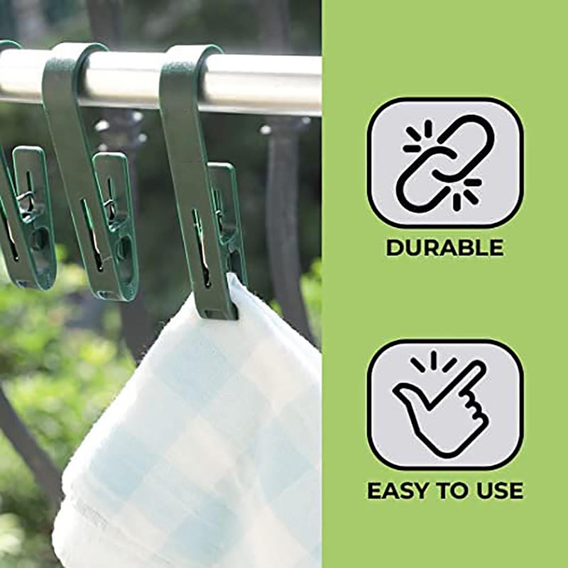 Kuber Industries Kuber Industries Multipurpose Bar Hooks Pins for Laundry Kitchen WardrobeSuperior Quality ABSDurable Strong GripEasy to Use77024gPack of 3Green - Image 3