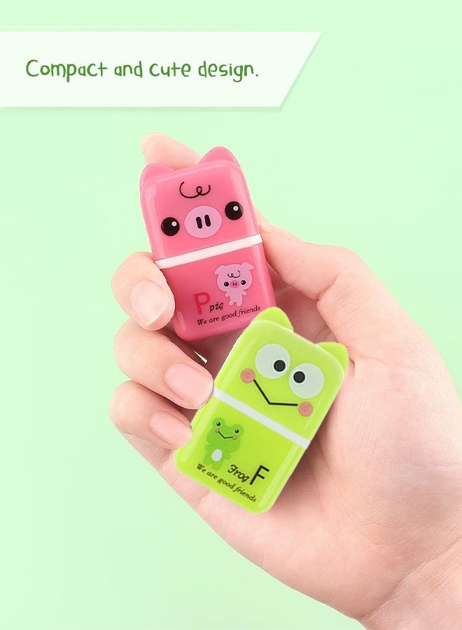 KANGLI Erasers for Kids, 6 Pack, Eraser with Cover and Roller, School Supplies, Erasers, Kids Erasers, Pencil Eraser, Cute Erasers, Kids School Supplies - Image 2